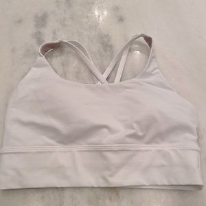 Energy Longline Bra, White Size 8